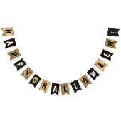 黒エレガントと金ゴールドのハローウィンパーティ バンティングフラッグ (全)