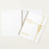 黒エレガントと金ゴールドのパーソナライズされたプランナー プランナー手帳 (ディスプレー)