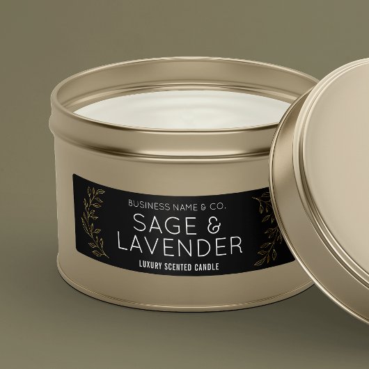 黒エレガントと金ゴールドのフローラ薄い製品のJARラベル ラベル