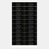 黒エレガントと金ゴールドのフローラ薄い製品のJARラベル ラベル (シート)