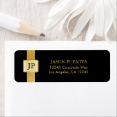 黒エレガントと金ゴールドのプロフェッショナル ラベル (インサイチュ)