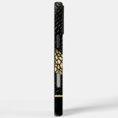 黒エレガントと金ゴールドのヘビの皮の模様 Case-Mate iPhoneケース (裏面 / 右)