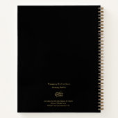 黒エレガントと金ゴールドのペンのロモダンゴ ノートブック (裏面)