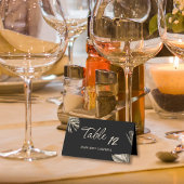 黒エレガントと金ゴールドのボ結婚タニカル プレイスカード