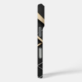 黒エレガントと金ゴールドのモダンiPhoneケース Case-Mate iPhoneケース (裏面 / 右)