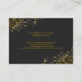 黒エレガントと金ゴールドのヴィンテージレース枠 名刺 (裏面)