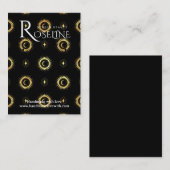 黒エレガントと金ゴールドの太陽の月のジュエリー表示 名刺 (正面/裏面)