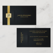 黒エレガントと金ゴールドの弁護士 名刺 (正面/裏面)