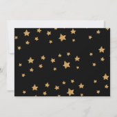 黒エレガントと金ゴールドの新年のパーティー 案内状 (裏面)