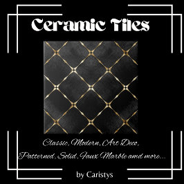 黒エレガントと金ゴールドの正方形 タイル