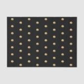 黒エレガントと金ゴールドの水玉模様パターンシック 薄葉紙 (正面)