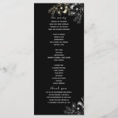 黒エレガントと金ゴールドの結婚式 プログラム (裏面)