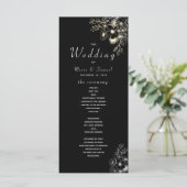 黒エレガントと金ゴールドの結婚式 プログラム (スタンド正面)