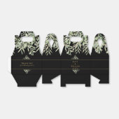 黒エレガントと金ゴールドの緑結婚に感謝 フェイバーボックス (折り畳みなし)