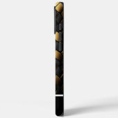 黒エレガントと金ゴールドの蛇紋模様のテクスチャ Case-Mate iPhoneケース (裏面 / 左)