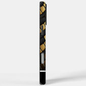 黒エレガントと金ゴールドの蛇紋模様のテクスチャ Case-Mate iPhoneケース (裏面 / 右)