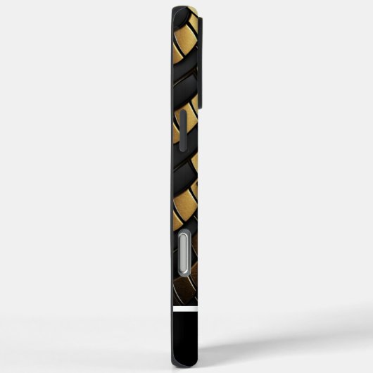 黒エレガントと金ゴールドの蛇紋模様のテクスチャ Case-Mate iPhoneケース (裏面 / 右)