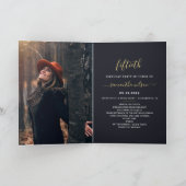 黒エレガントと金ゴールドの誕生日パーティー プログラム (内部)