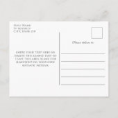 黒エレガントと金ゴールドの退職パーティー インビテーションポストカード (裏面)