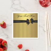 黒エレガントと金ゴールドの退職 スタンダードカクテルナプキン (インサイチュ)