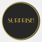 黒エレガントと金ゴールドの驚き! ラウンドシール (正面)