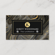 黒エレガントと金ゴールドのGeode層質感