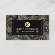 黒エレガントと金ゴールドのGeode層質感