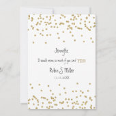 黒エレガントと金ゴールドは私のメイド・オブ・オーナー（花嫁付き添い人）? 招待状 (裏面)