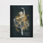 黒エレガントと金ゴールドを卒業芸術的 カード (正面)