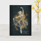 黒エレガントと金ゴールドを卒業芸術的 カード (黄色い花)