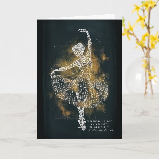 黒エレガントと金ゴールドを卒業芸術的 カード (黄色い花)