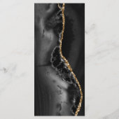 黒エレガントと金ゴールドアゲ結婚ートのメニューカード メニュー (裏面)