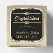 黒エレガントと金ゴールドグリッター フェイバーボックス (上部)