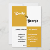 黒エレガントと金ゴールドシックモダンスタイリッシュ結婚ズ 招待状 (正面)