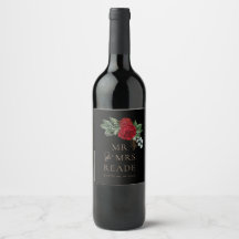 黒エレガントと金ゴールドスクリプト赤フローラ