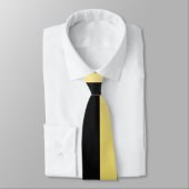 黒エレガントと金ゴールドストライプメンズ ネクタイ (タイ)