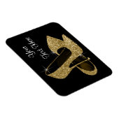 黒エレガントと金ゴールドハイヒールの靴の磁石 マグネット (右側)