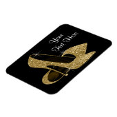 黒エレガントと金ゴールドハイヒールの靴の磁石 マグネット (左側)