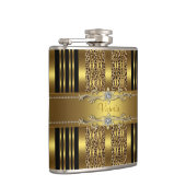 黒エレガントと金ゴールドヒョウ フラスク (右)