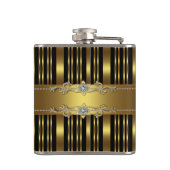 黒エレガントと金ゴールドヒョウ フラスク (裏面)