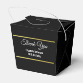 黒エレガントと金ゴールドフェイク誕生日ありがとう フェイバーボックス (裏面サイド)