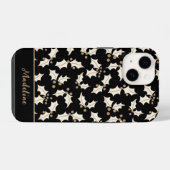 黒エレガントと金ゴールドホリー iPhoneケース (裏面横)