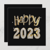 黒エレガントと金ゴールドホワイトダイヤモンドハッピー2023 シーズンカード (正面/裏面)