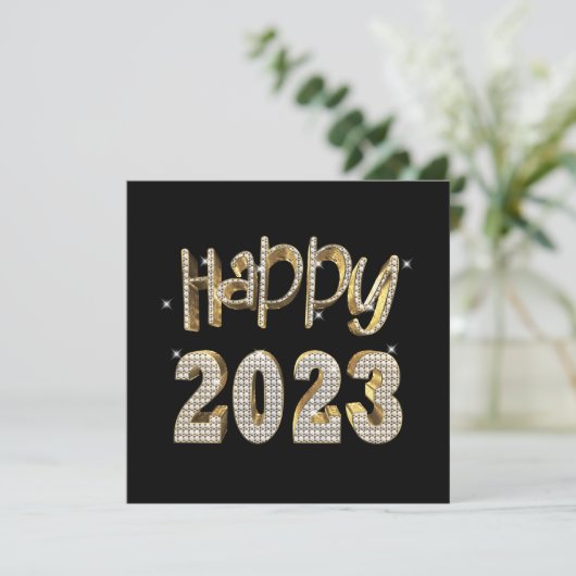 黒エレガントと金ゴールドホワイトダイヤモンドハッピー2023 シーズンカード (スタンド正面)
