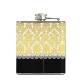 黒エレガントと金ゴールドモノグラム フラスク (裏面)