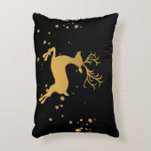 黒エレガントと金ゴールドルドルフ アクセントクッション (正面(垂直))