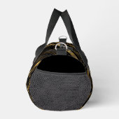 黒エレガントと金ゴールド水平ストライプの ダッフルバッグ (右)