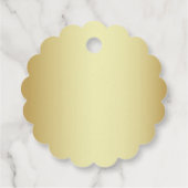 黒エレガントと金ゴールド結婚の フェイバータグ (裏面)