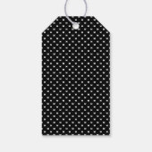 黒エレガントと金ゴールド結婚ズガウンブライダルシャワー ギフトタグ (裏面)