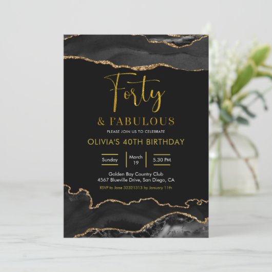 黒エレガントと金ゴールド40と素晴らしい 招待状 (スタンド正面)